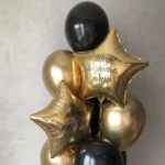 Шары черные и золото
