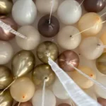 Шары под потолок с лентой