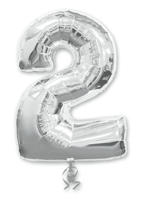 цифра 2 серебро