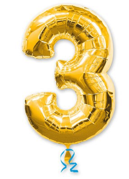цифра 3 золото