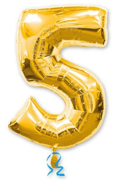 цифра 5 золото