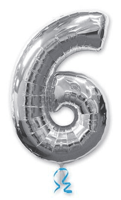 цифра 6 серебро