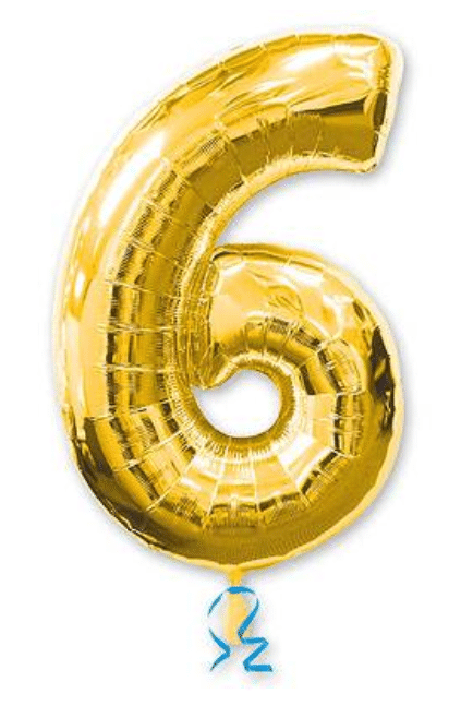 цифра 6 золото