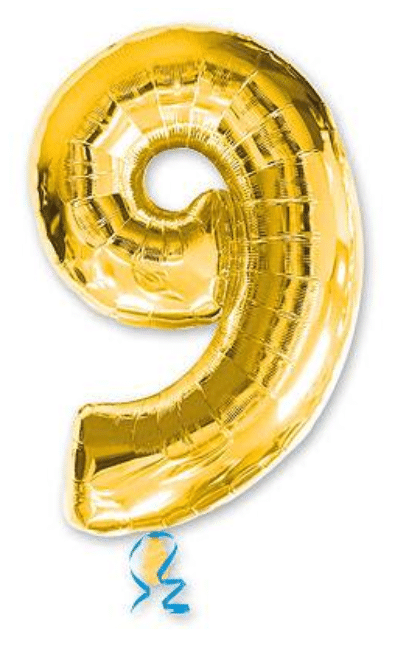 цифра 9 золото