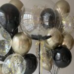 «Чёрная магия» — фонтан с bubble-шаром и надписью в чёрном и золоте