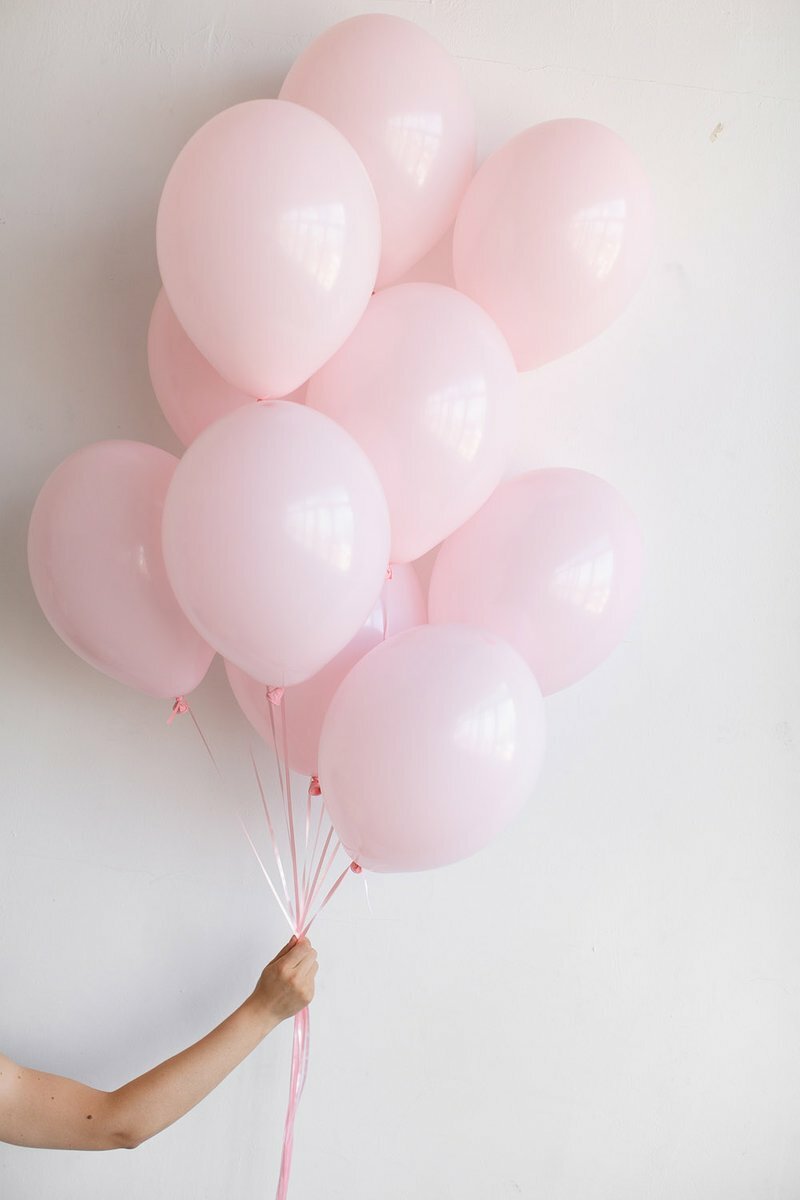 Шары нежно розовые