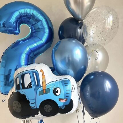 Шар синий трактор