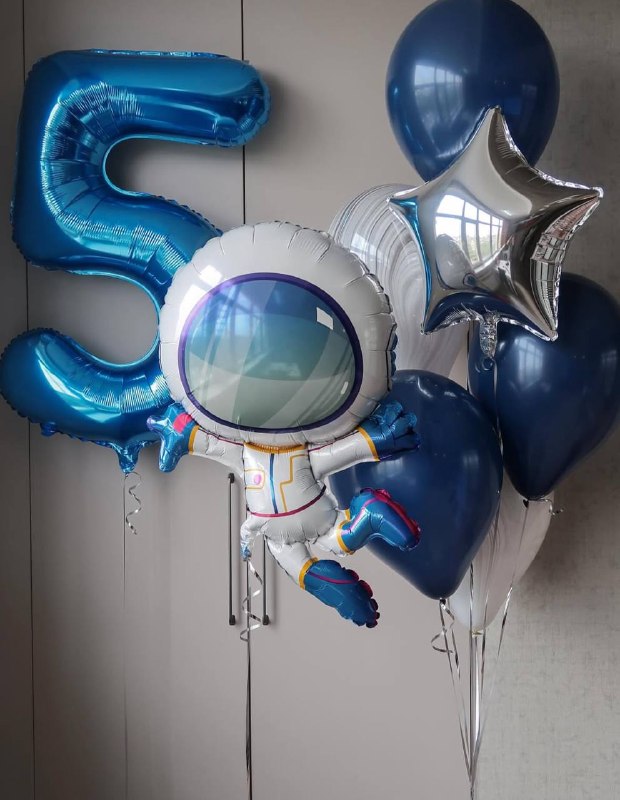 космос1 «Маленький космонавт» — шары на 5 лет мальчику в космическом стиле — изображение 1
