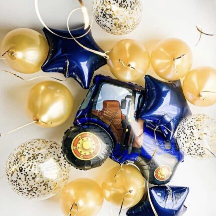 Шарики и синий трактор