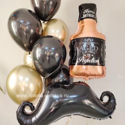 Шары усы бутылка виски